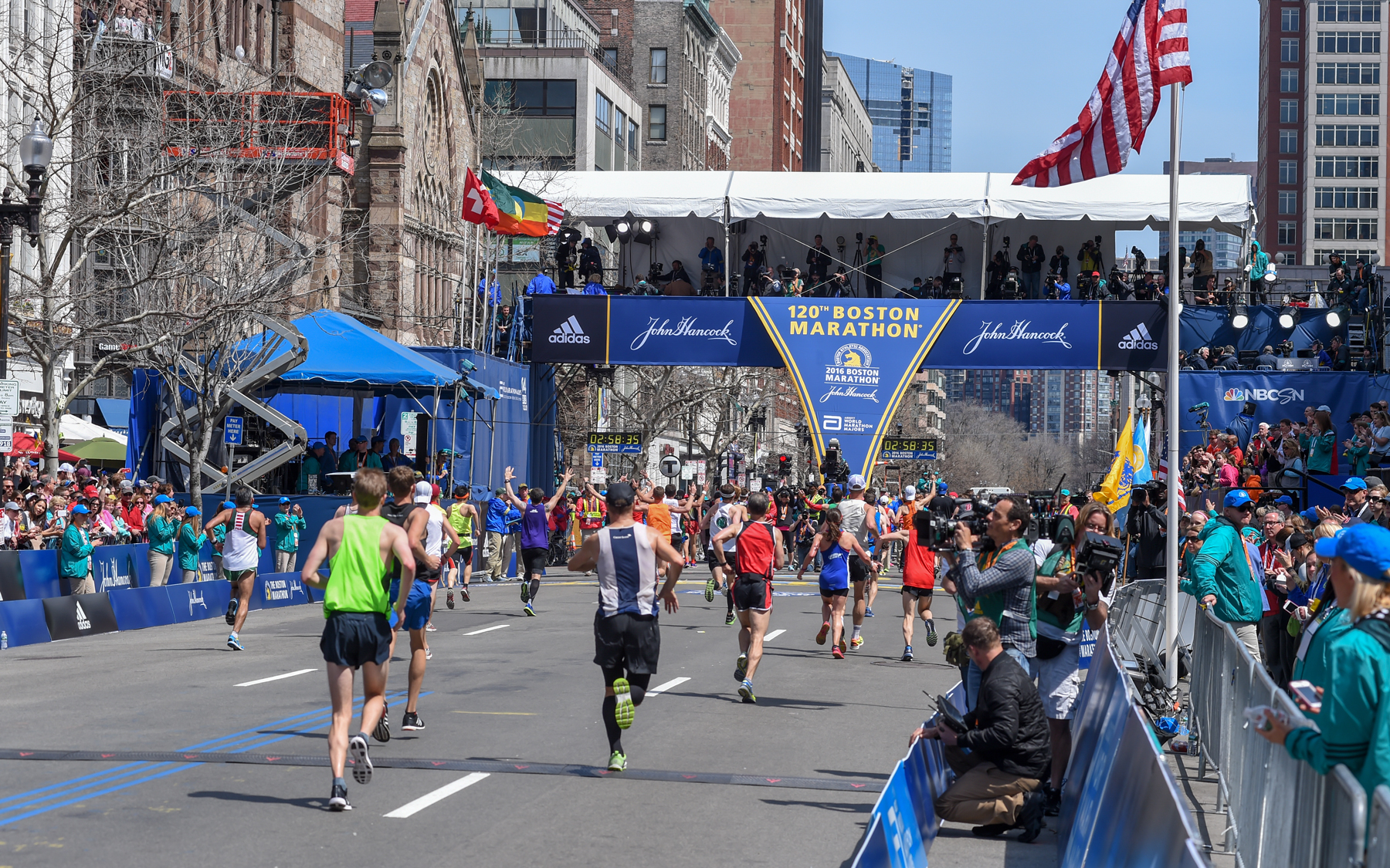Watching the Boston Marathon on Patriots Day Boston Athletic Association