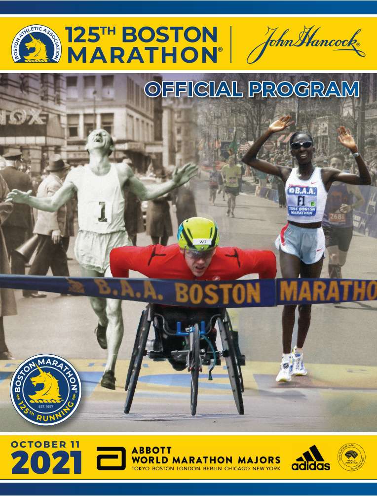 2021 Boston Marathon Program Cover