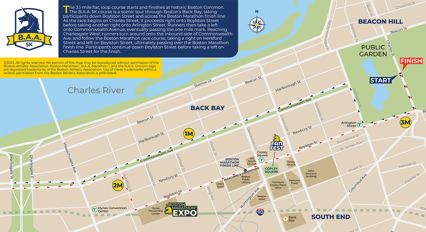 B.A.A. 5K Course Map