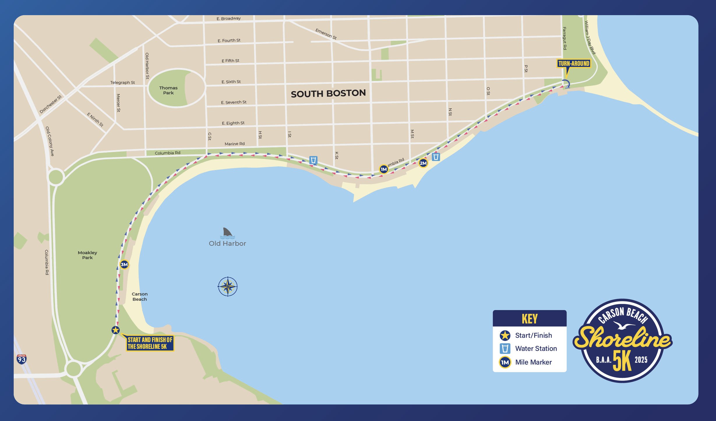 2025 Shoreline 5K Map