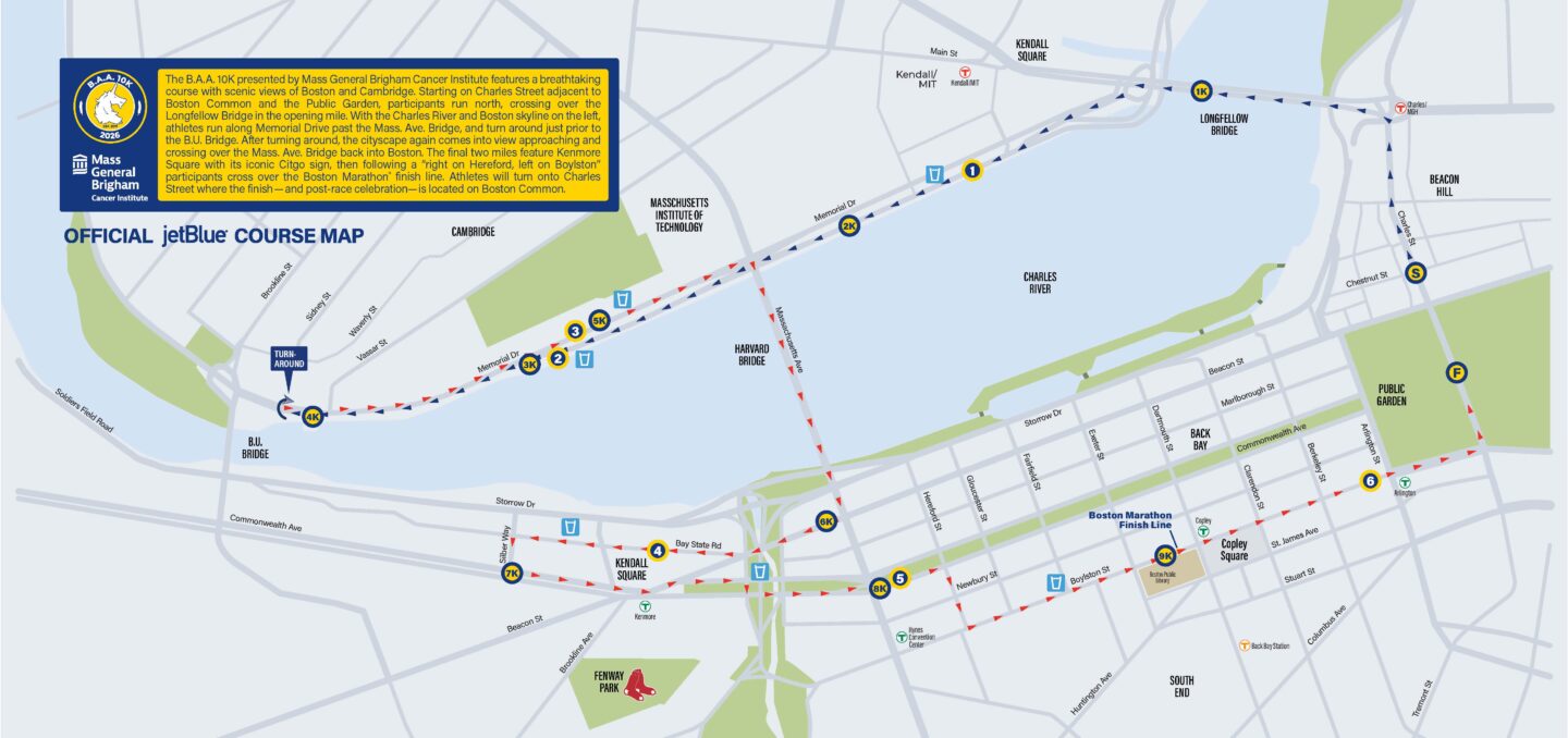 B.A.A. 10K Course Map